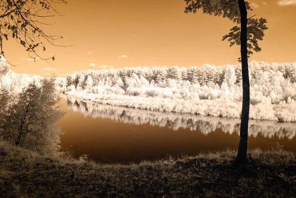 Sentier touristique au bord de la rivière de Gauja en Valmiera Lettonie. automne c — Photo