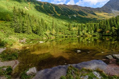 sabah sis göl su yansımalar