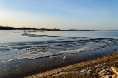 soğuk kışlar gün Beach dondurulmuş