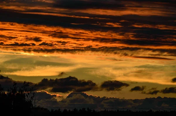 극적인 붉은 구름 — 스톡 사진