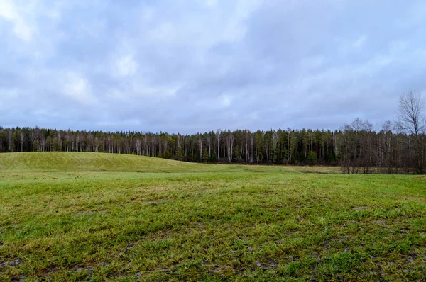 Puste pola w jesieni w okolicy — Zdjęcie stockowe