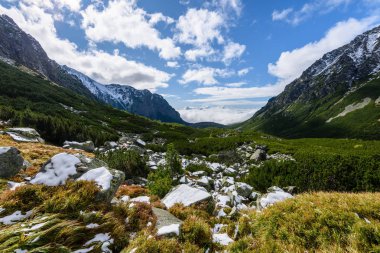 büyük şelale sonbahar dağ geçidi, mounta ile uzun pozlama