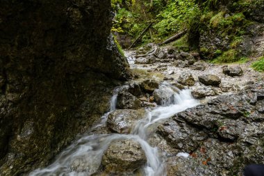 Yaz aylarında nehir dağ. slovensky raj. Sanki bela iz