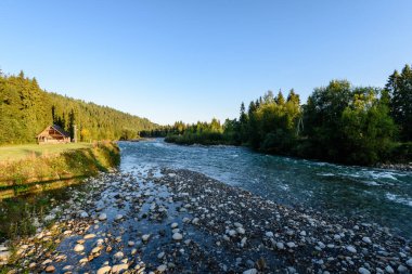 Yaz aylarında nehir dağ. Bialka Nehri, Polonya