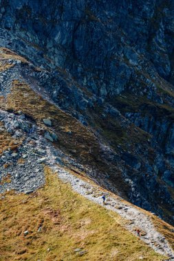 Slovakça Karpat Dağları Güz. duvarlarda taş dokular