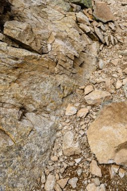 Slovakça Karpat Dağları Güz. duvarlarda taş dokular