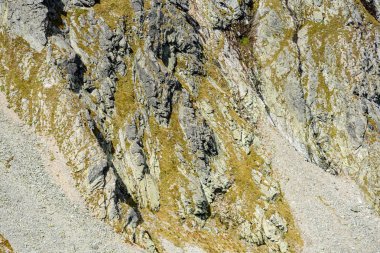 Slovakça Karpat Dağları Güz. duvarlarda taş dokular