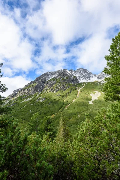 Gunung karpatian slovakian di musim gugur. bukit hijau dengan puncak — Stok Foto