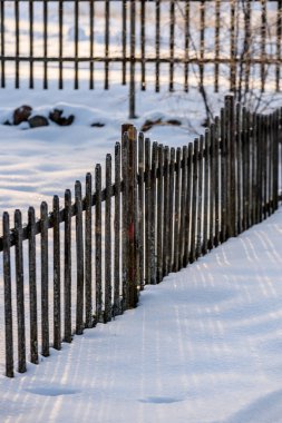 ahşap tahta çit kırsal kesimde