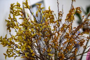 beyaz iç dekorasyon tema düğün, çiçekler