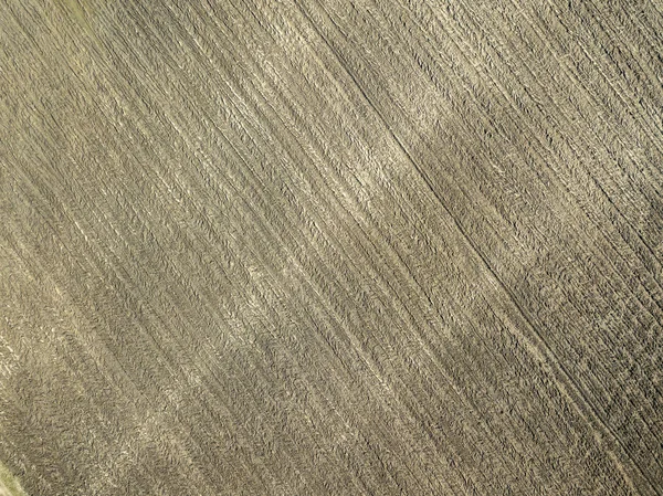 Drohnenbild. Luftaufnahme von abstrakten Texturen landwirtschaftlicher Felder — Stockfoto