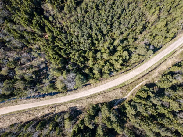 Drone image. aerial view of rural area with fields and forests a — Stock Photo, Image