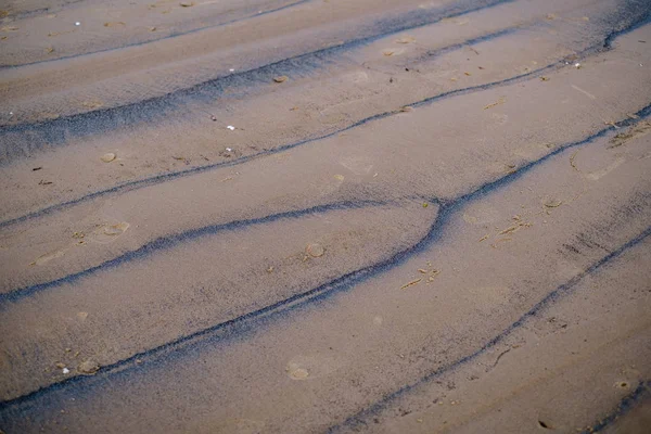Παραλία Άμμο Υφή Νερό Αφηρημένο Μοτίβο — Φωτογραφία Αρχείου