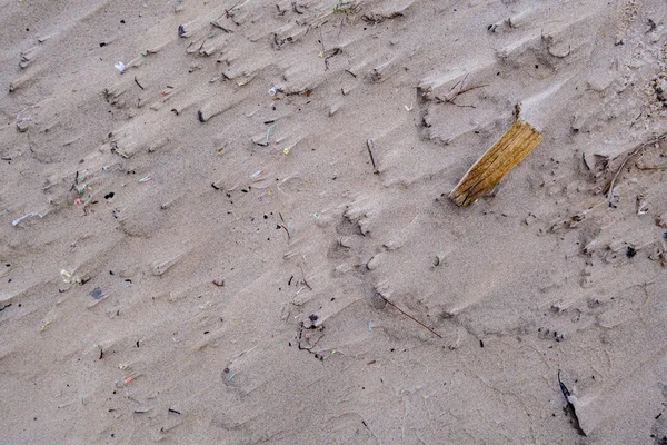 Strand Sand Textur Mit Wasser Abstraktes Muster — Stockfoto