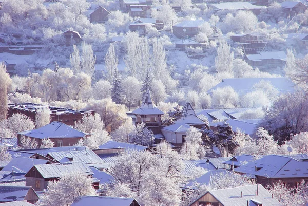 Wintermorgen Der Stadt Vanadzor Armenien — Stockfoto