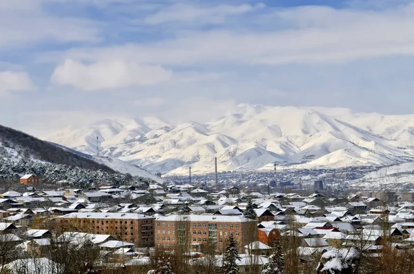 Winter Morning City Vanadzor Armenia — Stock Photo, Image