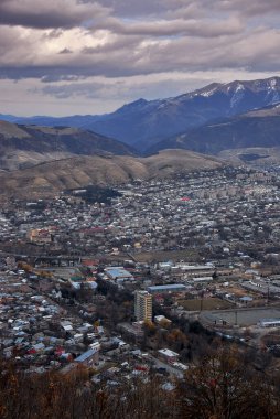 Vanadzor şehir, görünümü bir yükseklikten 
