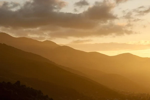 Sommersonnenuntergang Den Bergen Armenien — Stockfoto