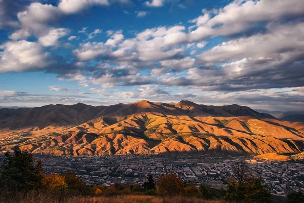 Berge Bei Sonnenuntergang Bergrücken Bazum Armenien — Stockfoto