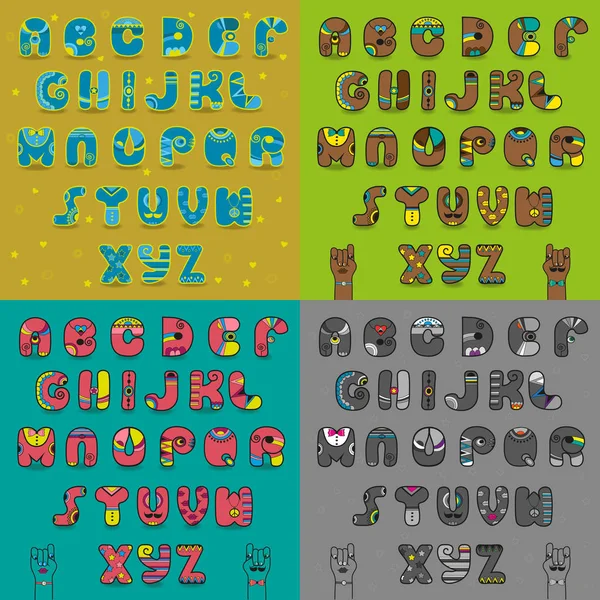 Set of artistic alphabets — Stock Photo, Image