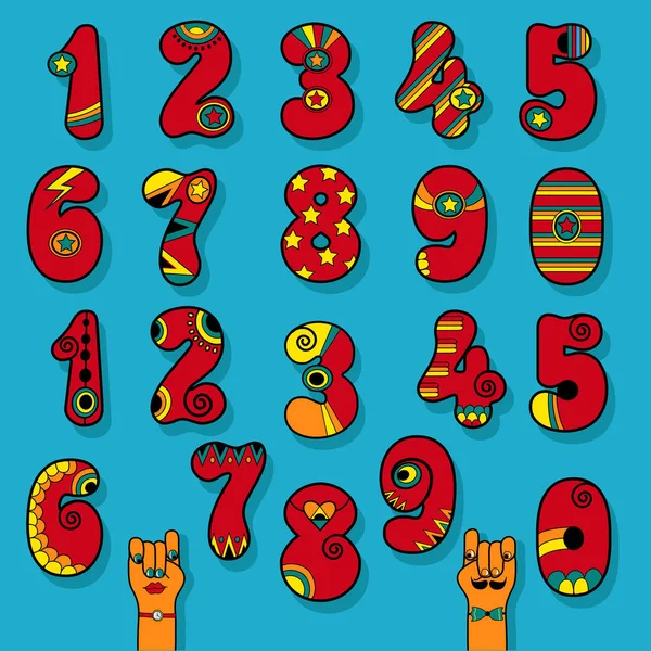 Ret Numerals. Estilo de super-herói — Vetor de Stock