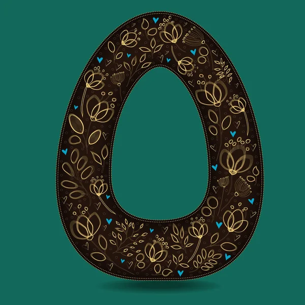 Vintage alphabet letter O — Stock Vector © VikaSnezh #59256713