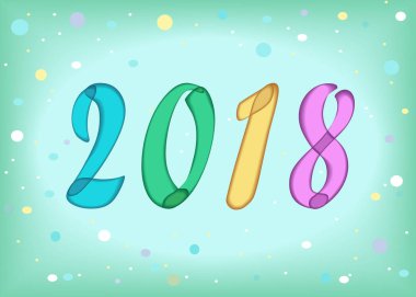 Sayı 2018. Suluboya sayılar