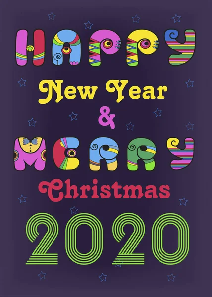 Feliz Ano Novo e Feliz Natal 2020 — Fotografia de Stock