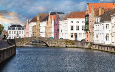 Eski evler dolgu, Bruges, Belçika