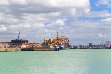 Ostende, Belçika - 9 Haziran 2017: Bağlantı noktası görünümünü.