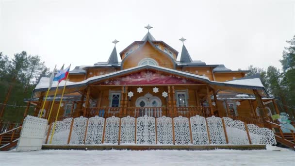 Το σπίτι του Ρώσου Αϊ Βασίλη. Η πόλη της Μεγάλης Ustyug. — Αρχείο Βίντεο