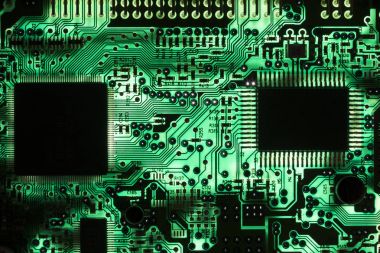 Arkadan aydınlatmalı yeşil baskılı devre kartı - Pcb doku