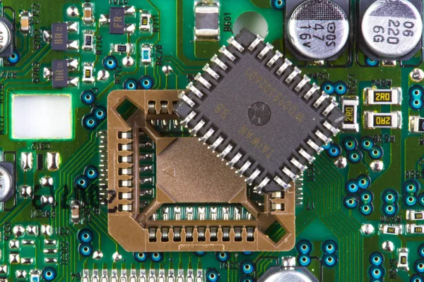 Prise microprocesseur avec puce — Photo