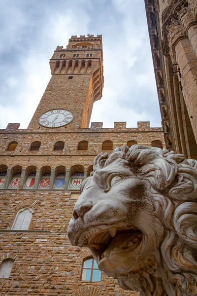 Palazzo Vecchio Florens Stadshus Italien Den Har Utsikt Över Piazza — Stockfoto