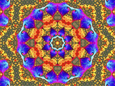 Kompozisyonun ortasında güzel bir çiçek ve kuş tüyü şeklinde dairesel bir süsten oluşan klasik bir arkaplan.