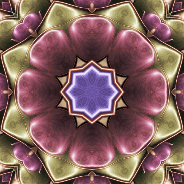 Altın telle çerçevelenmiş taş bir dokuda klasik tarzda soyut yaratıcı çiçek