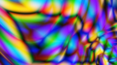 Neon ışığı ve aydınlatmayla iç içe geçmiş çok renkli soyut arkaplan