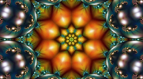 güzel bir fraktal süs ve kompozisyonun ortasında karmaşık bir yıldız ile yaratıcı soyut arkaplan