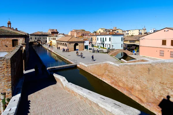 Comacchio, İtalya. Emilia Romagna küçük Venedik