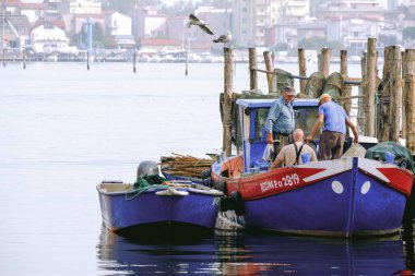 Yaşlı balıkçı noktasında işlem Chioggia, İtalya