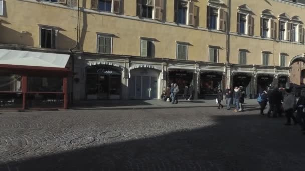 Ferrara Itálie Prosince 2019 Pohled Hlavní Náměstí Města Místo Setkávání — Stock video