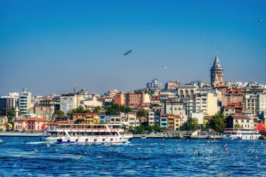 İstanbul 'daki galata kulesinin manzarası