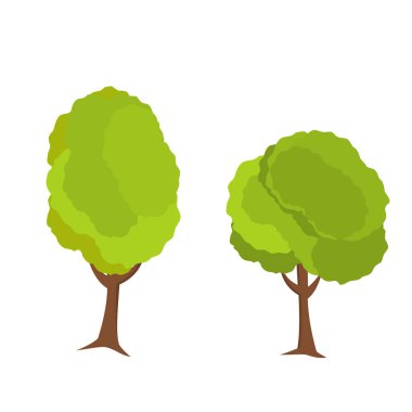   Ağaç resimli bir vektör daire. Yeşil Oak.Web sitelerinin tasarım unsurları. Poster, pankart, broşür. Doğal tasarım ekolojik organizasyonunun web sitesi unsurları için pankartlar