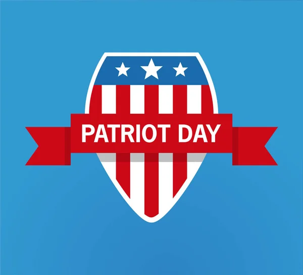 Ilustración Vectorial Con Escudo Espada Patriot Day Ilustración Para Día — Archivo Imágenes Vectoriales