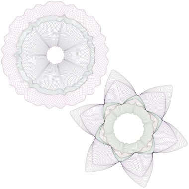 Filigran tasarım Guillochlu rozet,