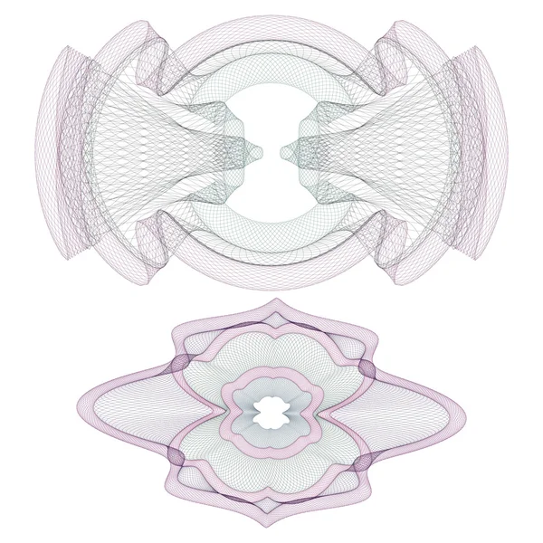 Rosette guillochée design filigrane , — Image vectorielle