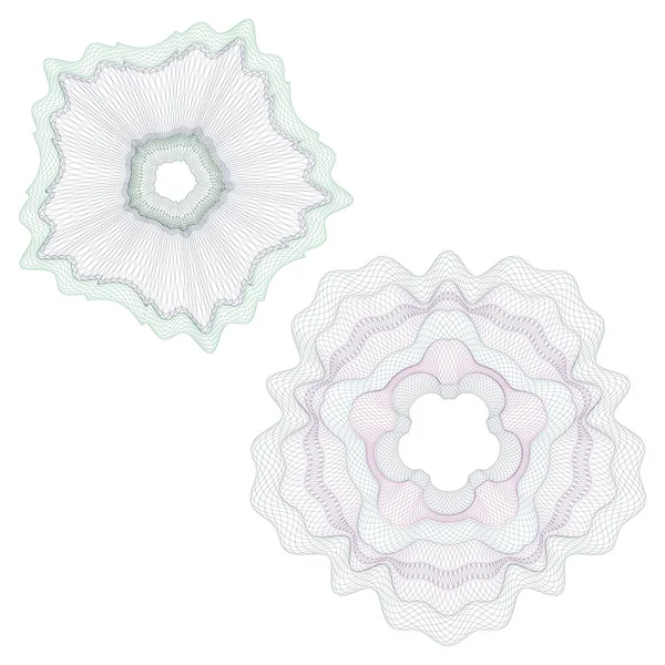 Rosette guillochée design filigrane , — Image vectorielle