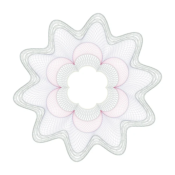 Rosette guillochée design filigrane , — Image vectorielle