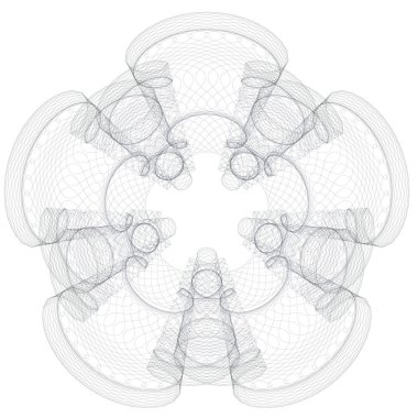 Filigran tasarım Guillochlu rozet,