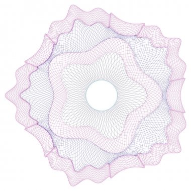 Rosetta için sertifika, fiş, Not, Guillochlu desen,